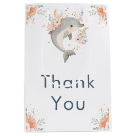 Cute Floral Dolphin Baby Shower