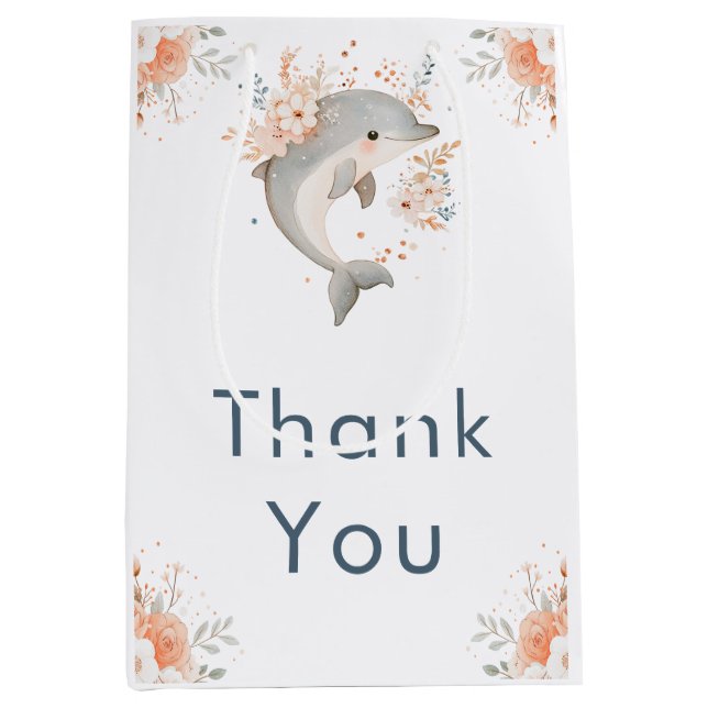 Cute Floral Dolphin Baby Shower (Framsidan)