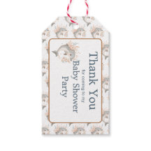 Cute Floral Dolphin Baby Shower