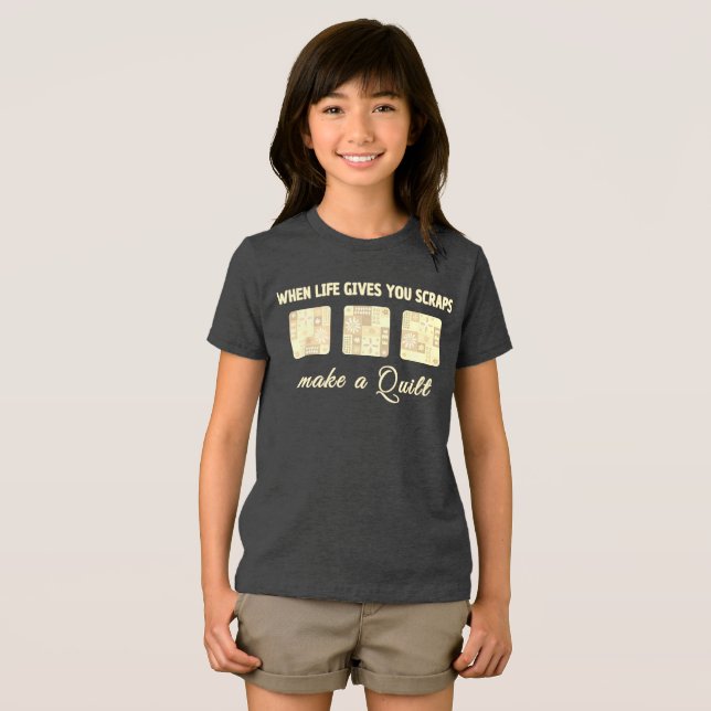 Cute & Floral Patchwork Pattern in Pastel Colours T Shirt (Framsida Full)