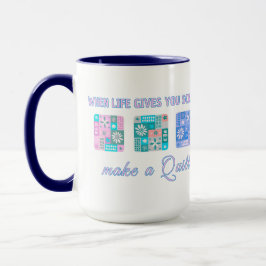 Cute & Floral Patchwork Pattern in Pop Colours Mugg