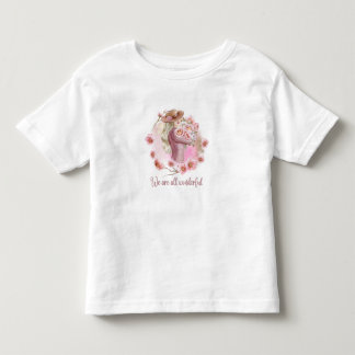 Cute Floral Toddler Girl Tee Inspirational