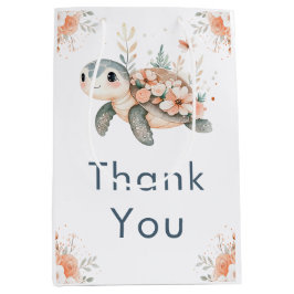 Cute Floral Turtle Baby Shower