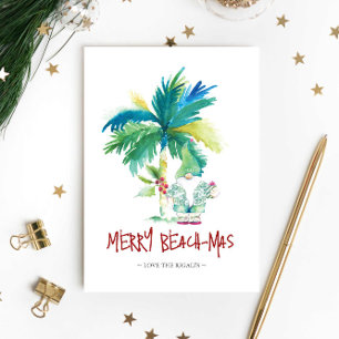 Cute Florida Santa Watercolor jul Kort