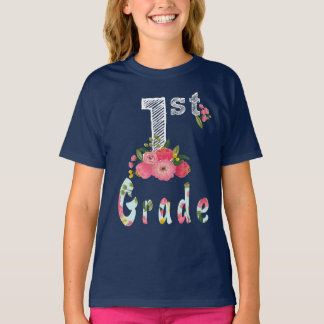 Cute Flower 1:a Klass Back to school T Shirt