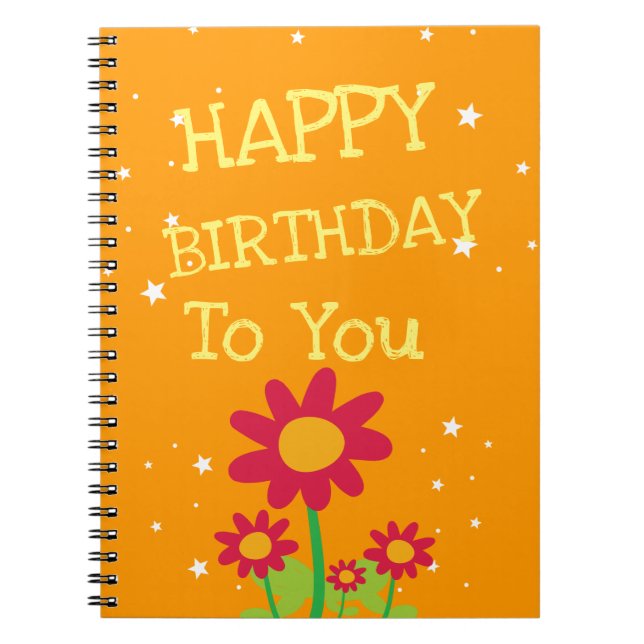 Cute Flower Birthday Gift - bärbar dator Anteckningsbok (Framsidan)