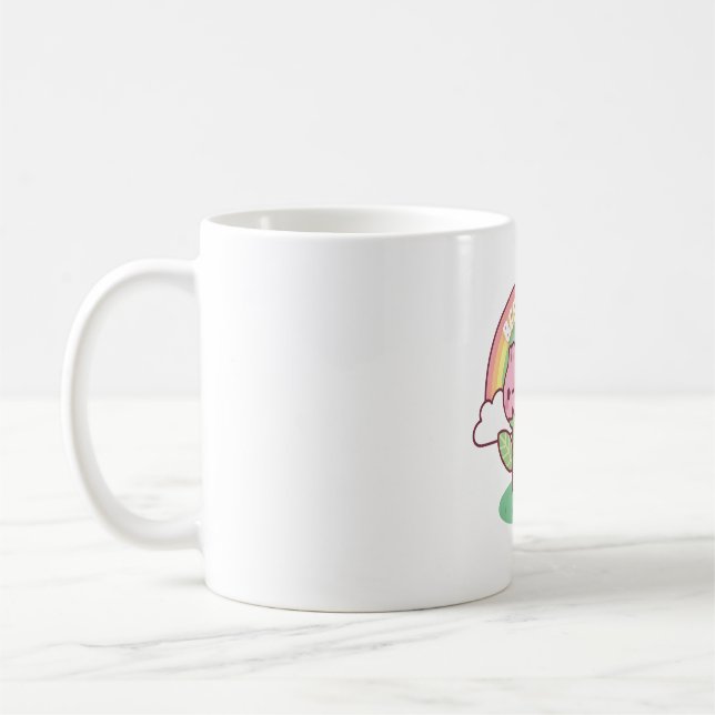Cute Flower Buds Best Buds Best Friends Pun Kaffemugg (Vänster)