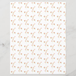 Cute Flower Busks on White Scrapbook Lakan