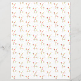 Cute Flower Busks on White Scrapbook Lakan