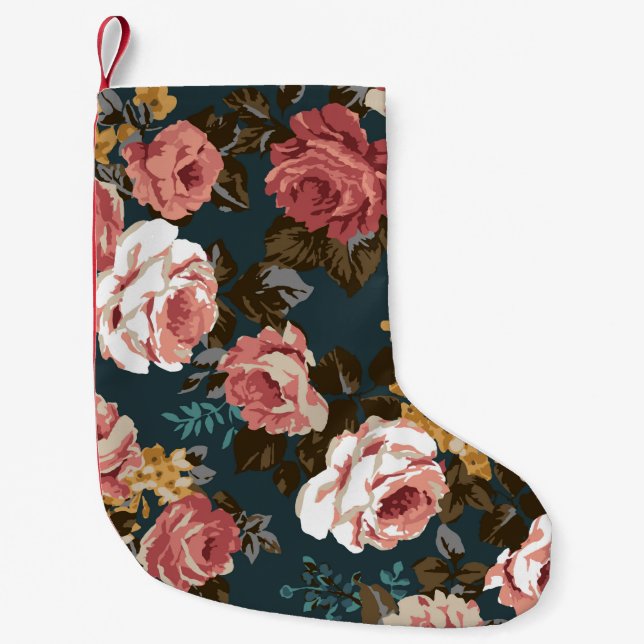 cute flower design textile illustrationart, patter liten julstrumpa (Framsidan)