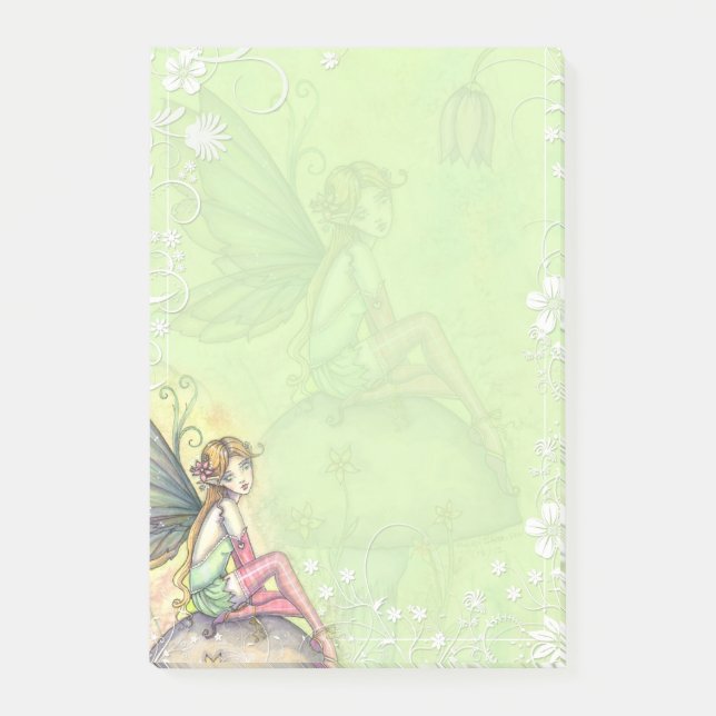Cute Flower Fairy Art Post-it Block (Framsida)