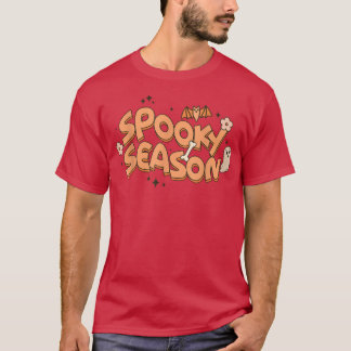 Cute Flower Fladdermus och Ghost Spooky Season Fun T Shirt