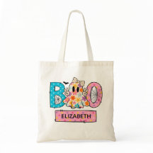 Cute Flower Ghost Boo Halloween Bus eller godis