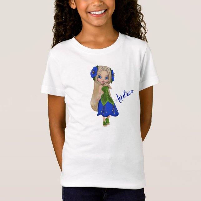 Cute Flower Girl T Shirt (Framsida)