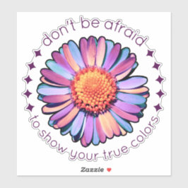 Cute Flower Lila Rosa Blue Daisy Varna Bisexual Klistermärken