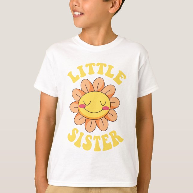 Cute Flower Little Sister T Shirt (Framsida)