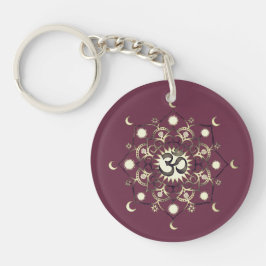 Cute Flower Måne Mandala om Quote Guld Lila