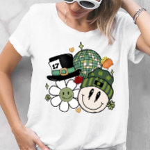Cute Flower och Smiley St. Patrick's Day T-shirt