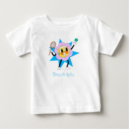 Cute Flower Playing Tennis – Funny Sports kids tsh T Shirt