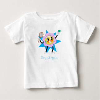 Cute Flower Playing Tennis – Funny Sports kids tsh T Shirt