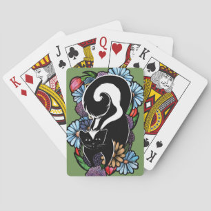 Cute Flower Skunk Casinokort