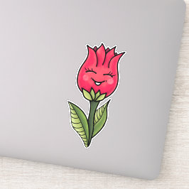 Cute Flower Vår Tecknade figurer Klistermärken