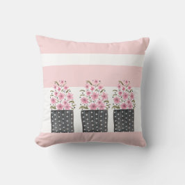 Cute Flowerpots in Rosa Dream Kudde