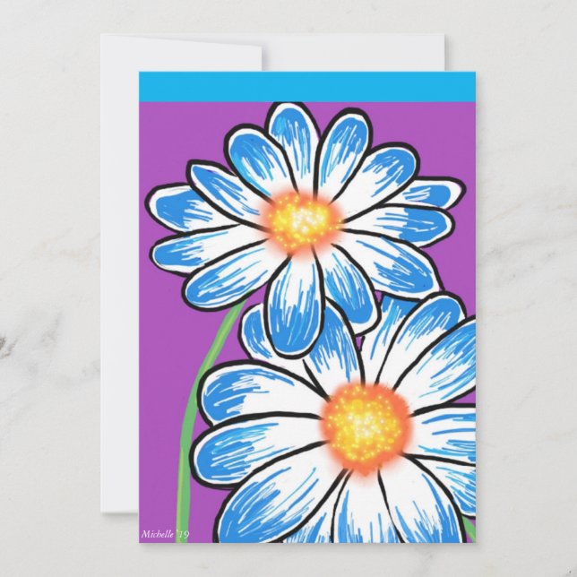 Cute Flowers Card Tack Kort (Framsida)