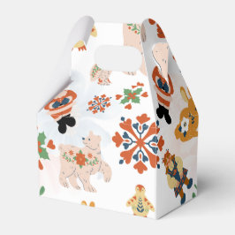 Cute Flowers jul Mönster med Santa Presentaskar