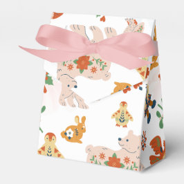 Cute Flowers jul Mönster med Santa Presentaskar