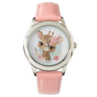 Cute Flowery Giraffe Armbandsur