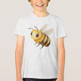 Cute Fluffy Bumblebee Character Illustration T Shirt