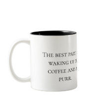 Cute Fluffy Cat i kaffe Kopp - Mugg-design