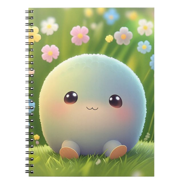 Cute Fluffy Creaty Journal - Soft Touch Notebook Anteckningsbok (Framsidan)