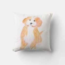 Cute fluffy hund kudde