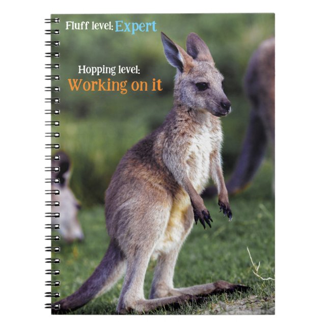 Cute fluffy joey Kangaroo Anteckningsbok (Framsidan)