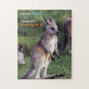 Cute fluffy joey Kangaroo Pussel