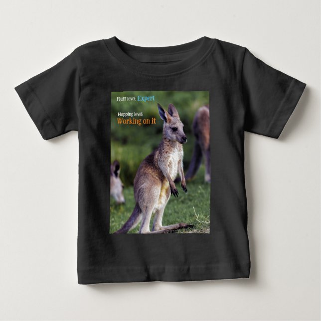 Cute fluffy joey Kangaroo T Shirt (Framsida)