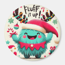 Cute fluffy jul monster Magnet