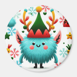 Cute fluffy jul monster Magnet