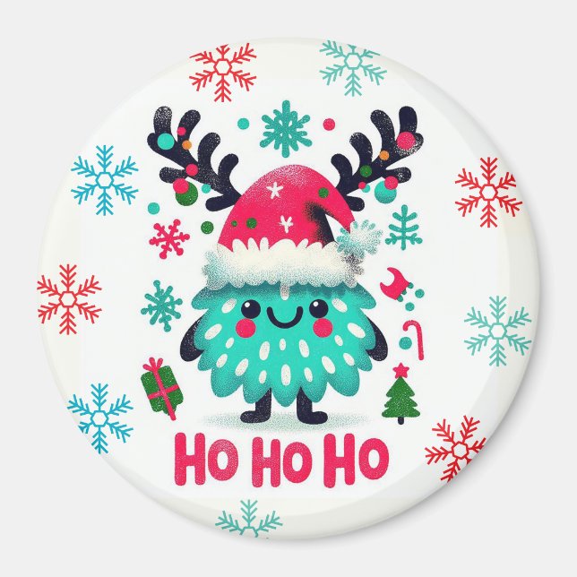 Cute fluffy jul monster Magnet (Framsidan)