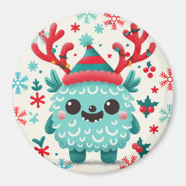 Cute fluffy jul monster Magnet