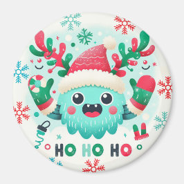 Cute fluffy jul monster Magnet