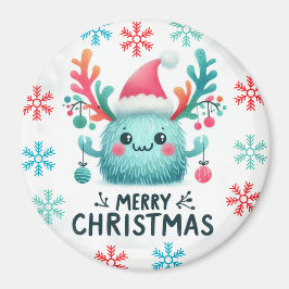 Cute fluffy jul monster Magnet