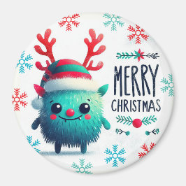 Cute fluffy jul monster Magnet