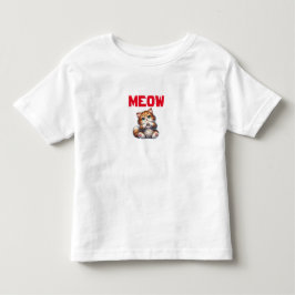 Cute Fluffy Kitten med hjärtgestur | Bekvämt T Shirt