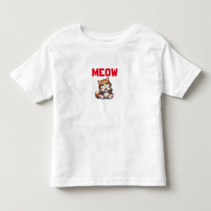 Cute Fluffy Kitten med hjärtgestur Bekvämt T Shirt