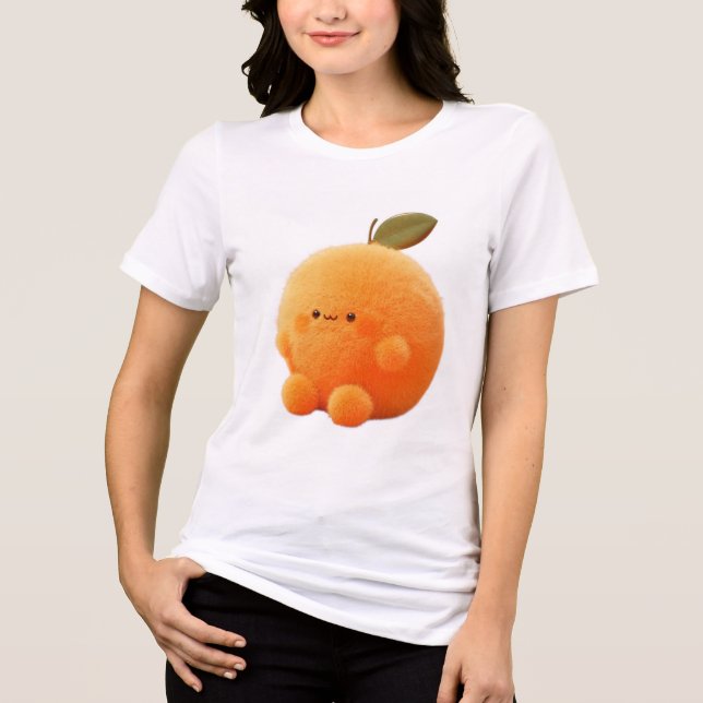 Cute Fluffy Orange Sprite with Tiny Limbs Women's  T Shirt (Framsida)