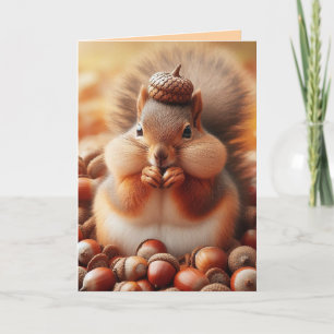 Cute Fluffy Squirrel Kort