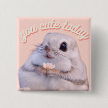 Cute Fluffy Squirrel med Rosa Flower